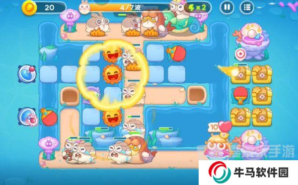 保卫萝卜4海的闺女87关怎么过 海的闺女87关通关攻略