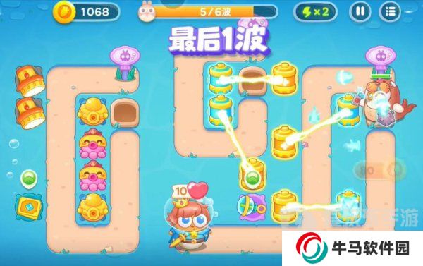 保卫萝卜4海的闺女103关怎么过 海的闺女103关攻略详解