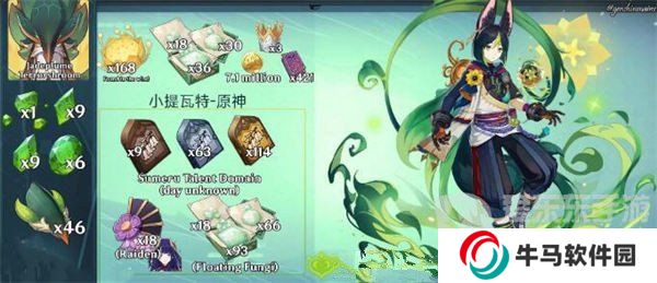 原神提纳里突破材料 原神提纳里突破需要哪些材料