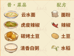 桃源深处有人家食来运转菜谱配方有哪些 食来运转菜谱配方汇总
